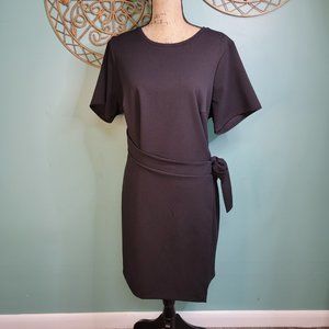 MICHAEL KORS XL Midi Black Wrap Dress